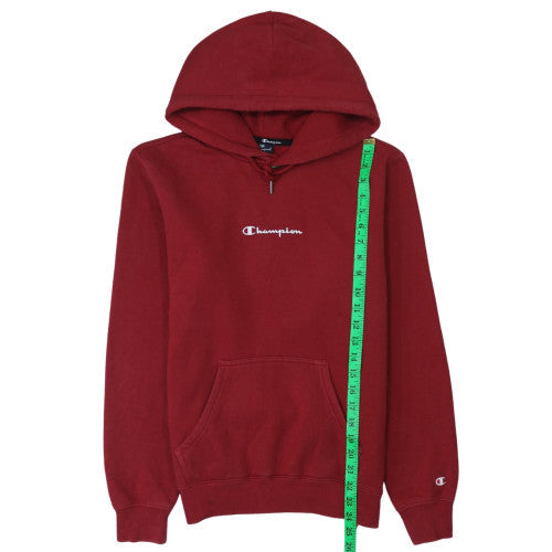 Champion Men's Red Pullover Hoodie Small Cotton Blend Classic Style