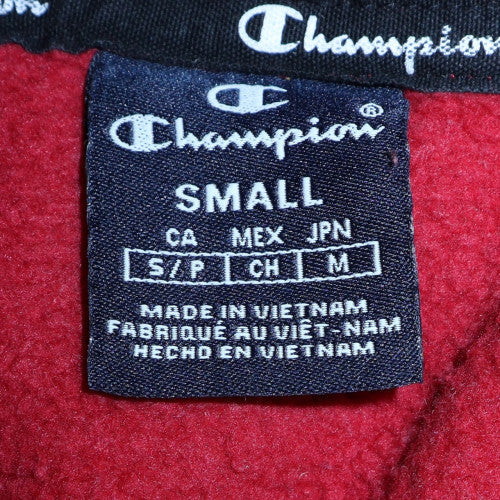 Champion Men's Red Pullover Hoodie Small Cotton Blend Classic Style