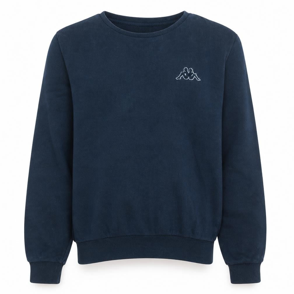 Kappa Mens Navy Blue Crew Neck Sweatshirt Large Cotton Blend