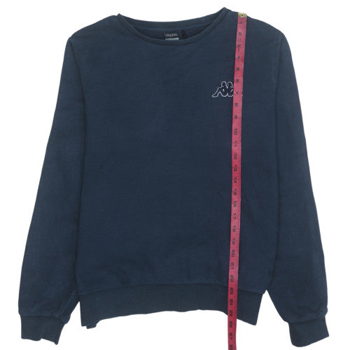 Kappa Mens Navy Blue Crew Neck Sweatshirt Large Cotton Blend