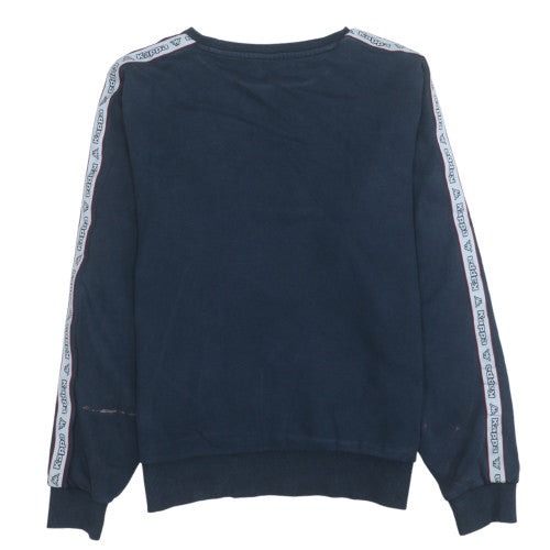Kappa Mens Navy Blue Crew Neck Sweatshirt Large Cotton Blend
