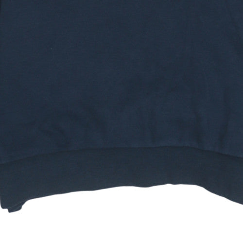 Kappa Mens Navy Blue Crew Neck Sweatshirt Large Cotton Blend