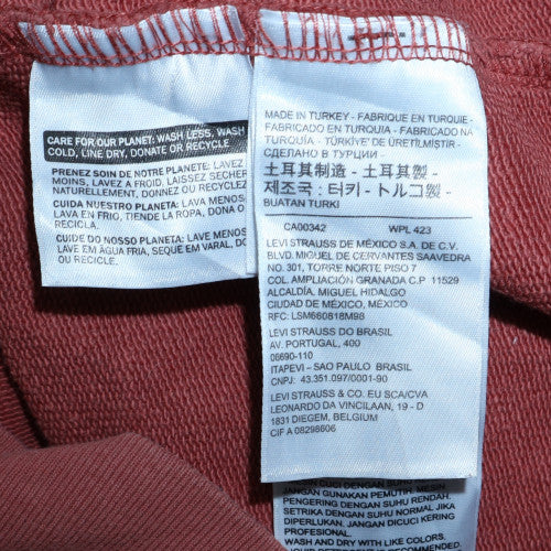Levi's Men's Brown Relaxed Pullover Hoodie L Logo Graphic Fleece