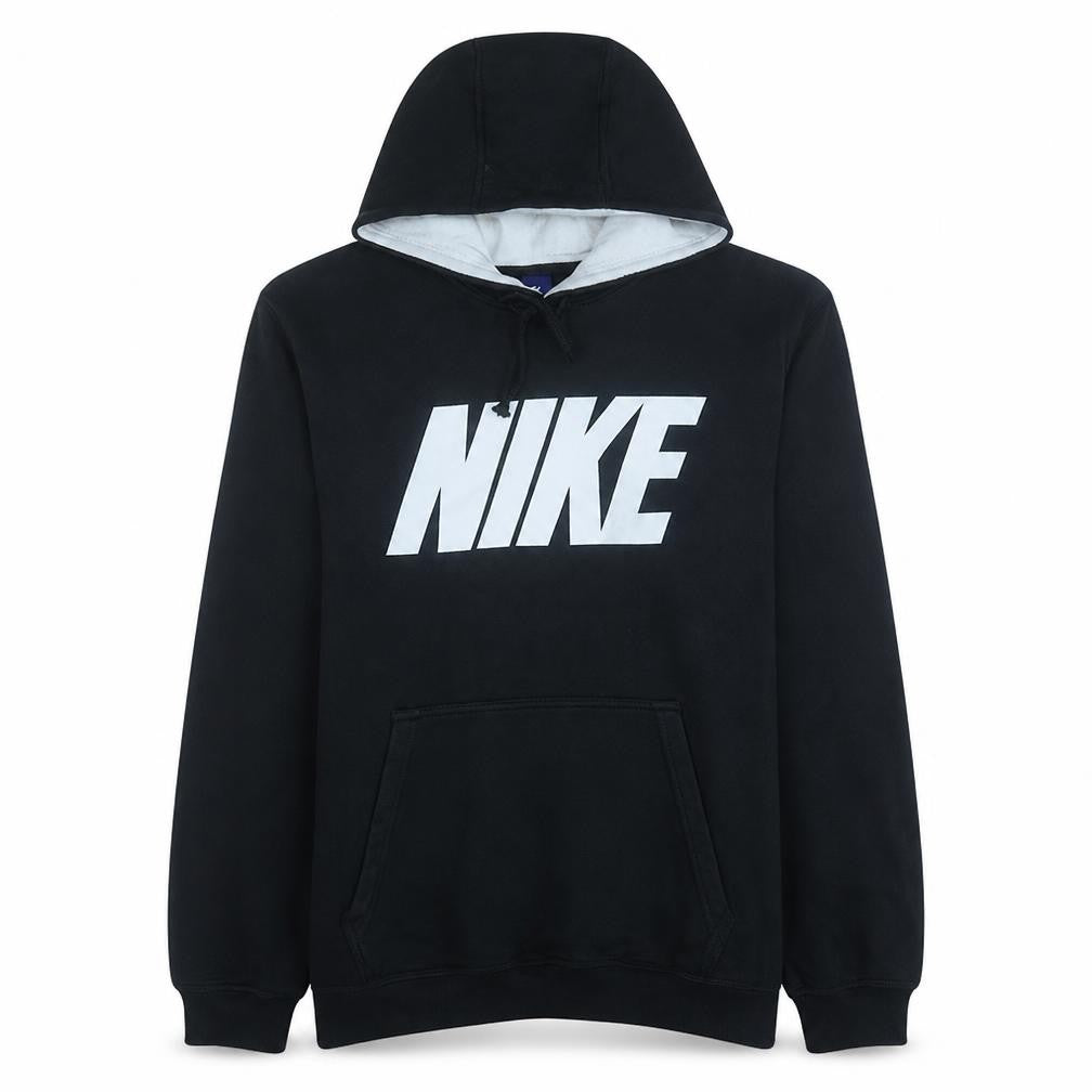 Nike Men's Black Pullover Hoodie Size L Graphic Fleece Sweatshirt