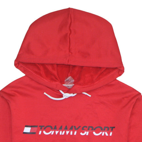 Tommy Sport Men's Red Pullover Hoodie Size M Regular Fit