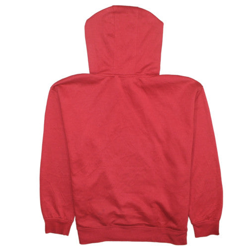 Disney Womens Red Mickey & Pluto Pullover Hoodie Size L