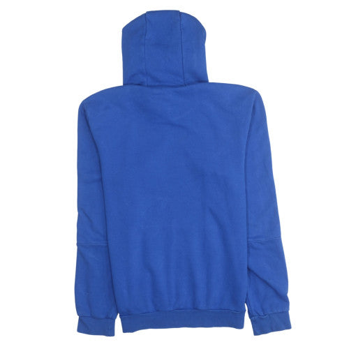 Adidas Men's Blue Pullover Hoodie Size M Logo Fleece Sweatshirt