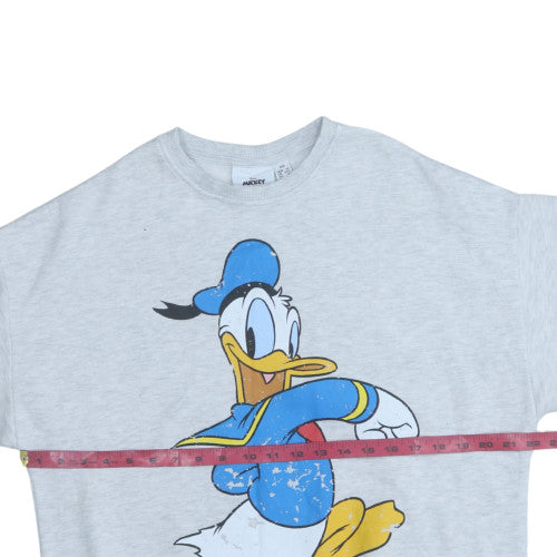 Disney Mickey & Friends Donald Duck Grey Sweatshirt 2XS Women's Casual Pullover