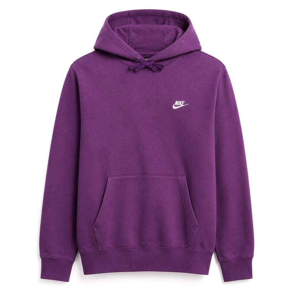 Nike Women’s Purple Pullover Hoodie L Cotton Blend Casual Sportswear