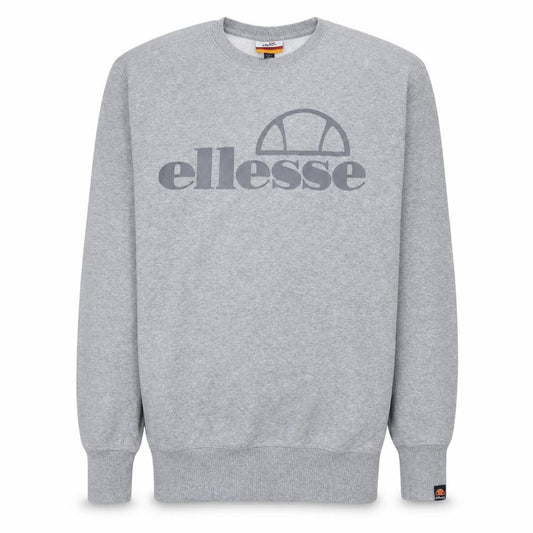 Ellesse Mens Grey Crew Neck Sweatshirt S Classic Logo Pullover