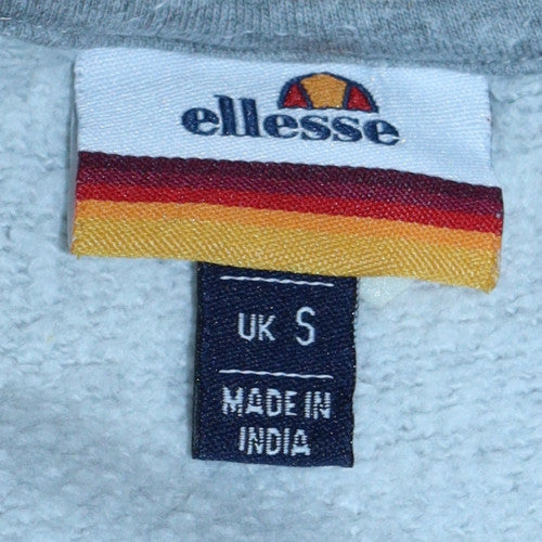 Ellesse Mens Grey Crew Neck Sweatshirt S Classic Logo Pullover