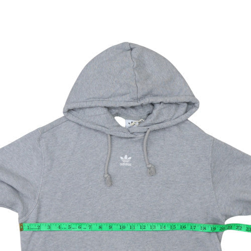 Adidas Women Grey Pullover Hoodie Size M Cotton Blend Casual Lined