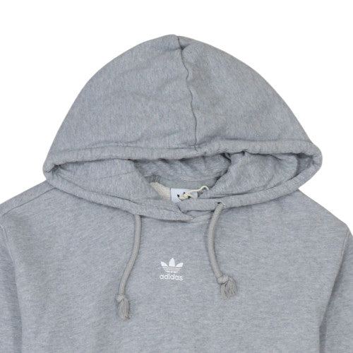 Adidas Women Grey Pullover Hoodie Size M Cotton Blend Casual Lined