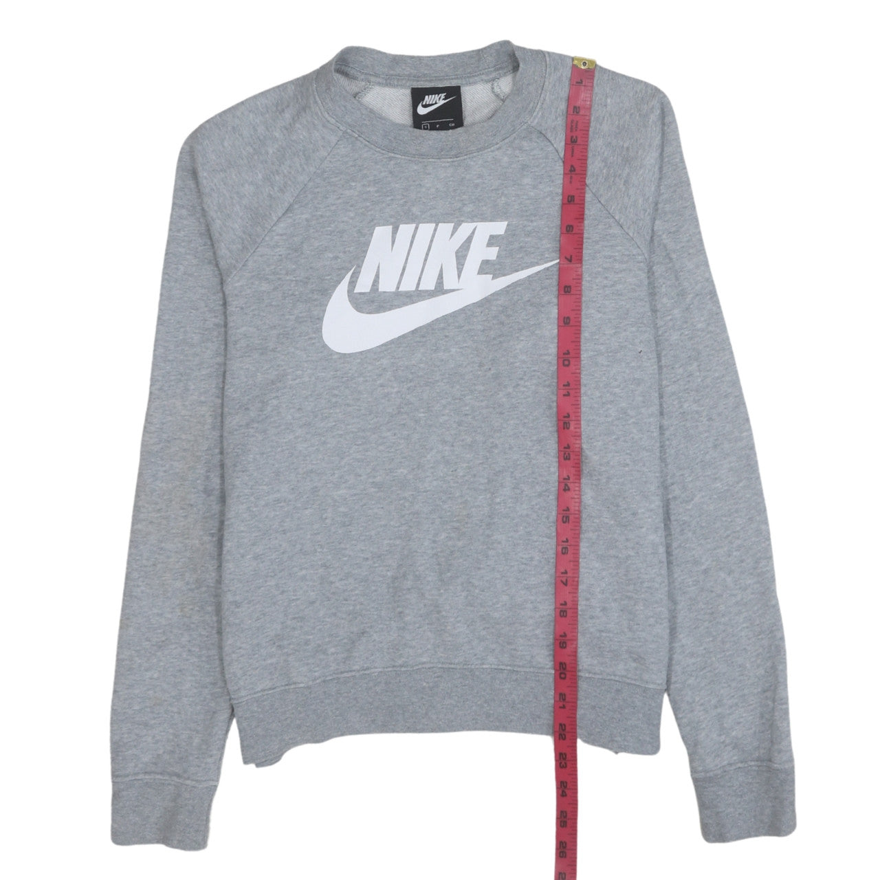 Nike Women Grey Crew Neck Pullover Sweatshirt Small