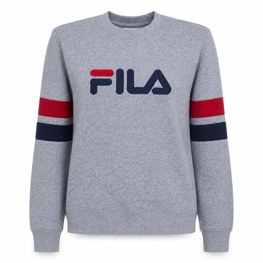 FILA Women Grey Crew Neck Logo Sweatshirt Size S