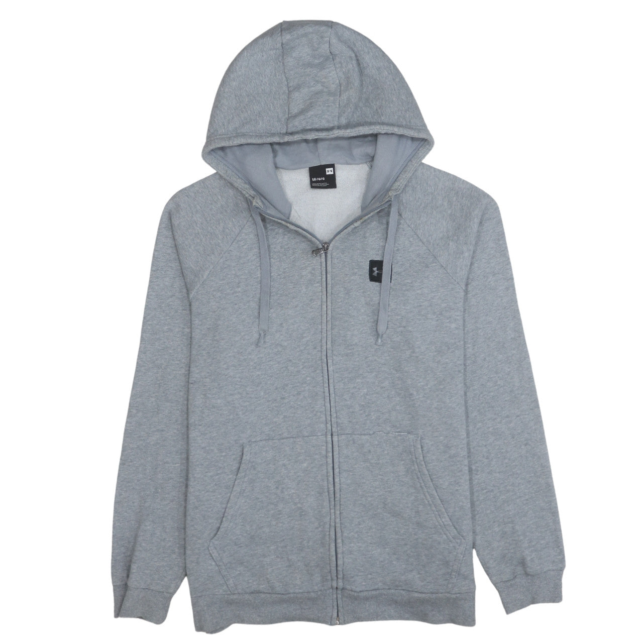 Under Armour Men’s Grey Full Zip Hoodie L Fleece Lightweight