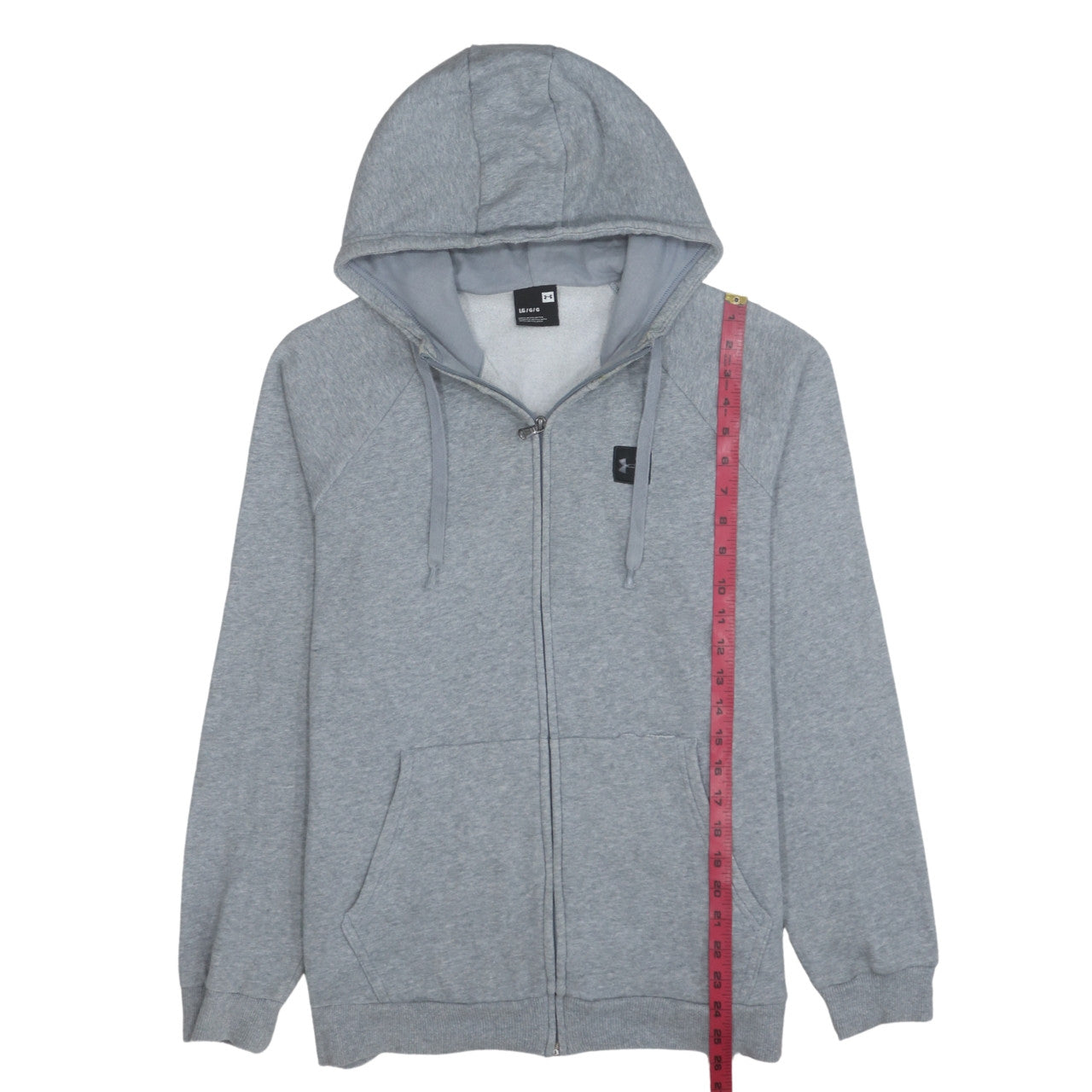 Under Armour Men’s Grey Full Zip Hoodie L Fleece Lightweight