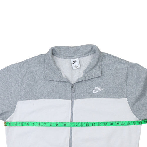Nike Men's Grey Track Jacket M Full Zip Colourblock Athleisure