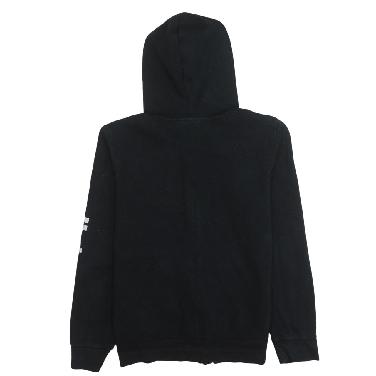 Adidas Women Black Full Zip Hoodie Size 16-18 Lined Logo Cotton Blend