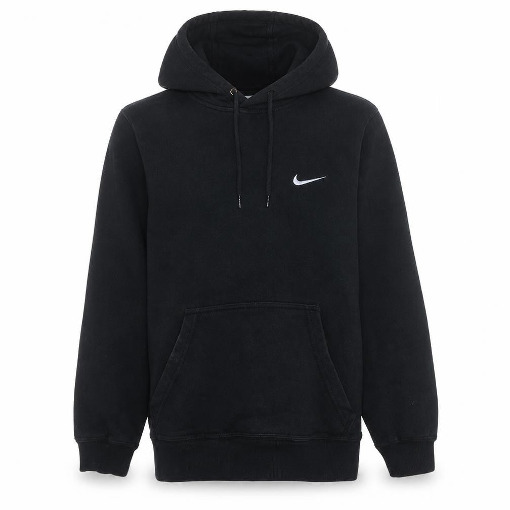 Nike Men's Black Pullover Hoodie S Fleece Logo Sweatshirt