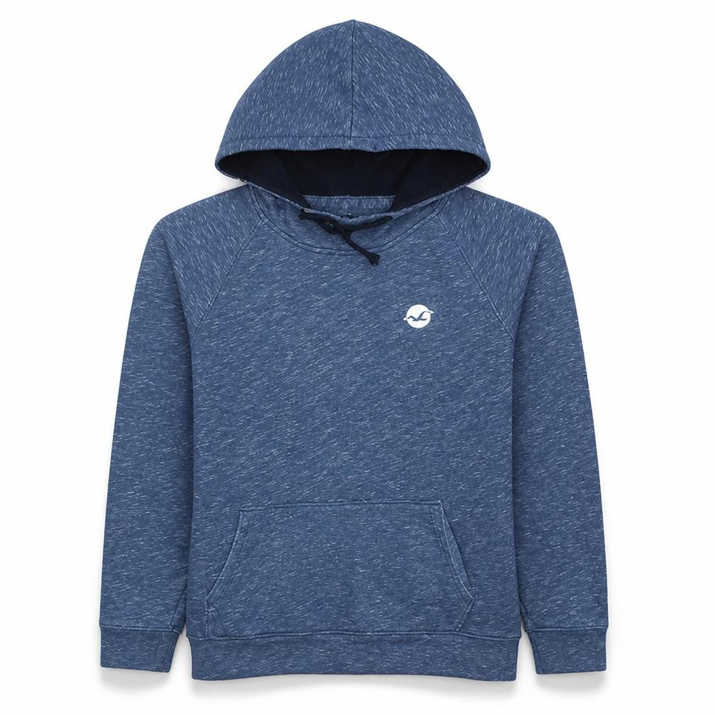 Hollister Men's Blue Pullover Hoodie M Logo Cotton Blend