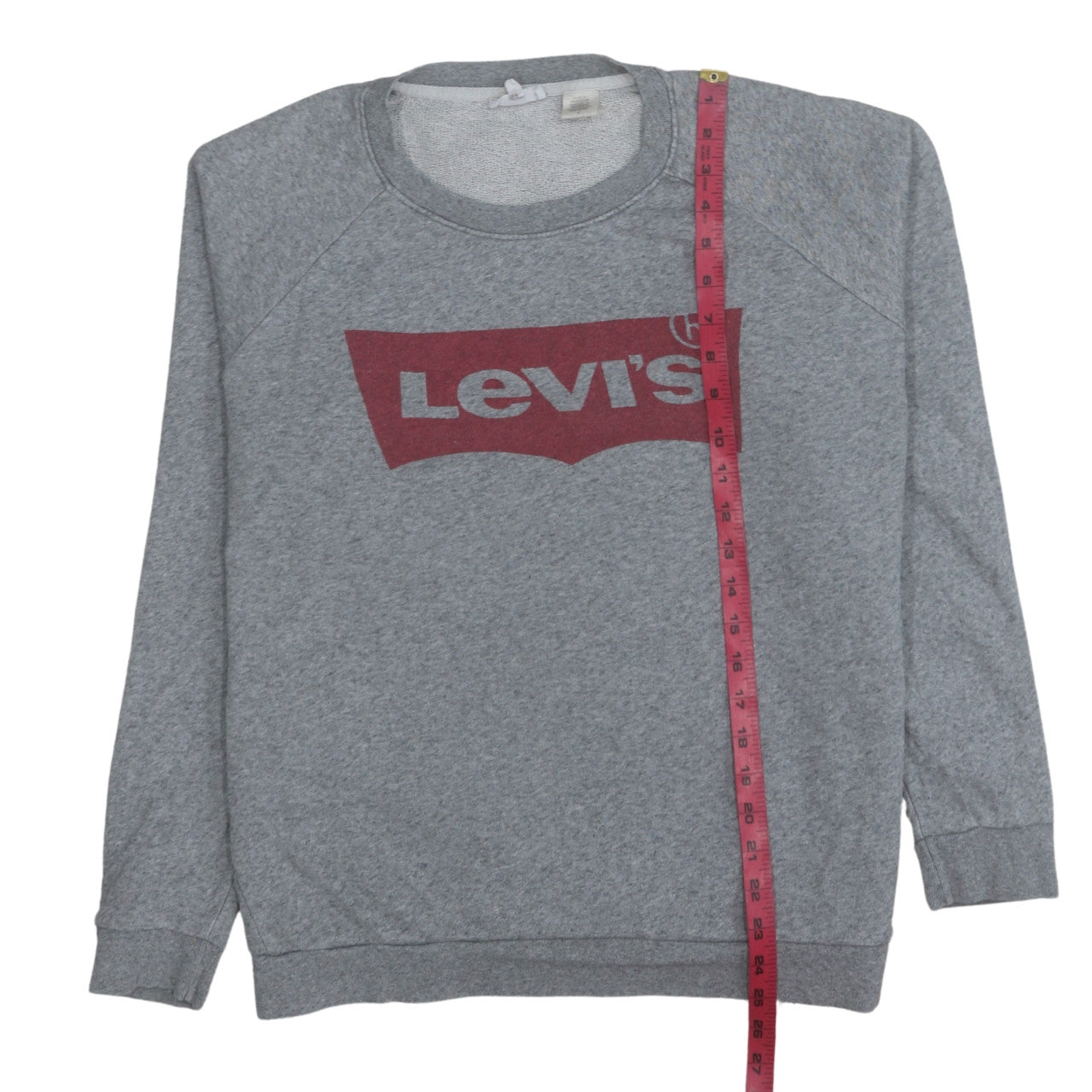 Levi's Men Grey Crew Neck Logo Sweatshirt Size M Pullover Jumper