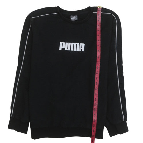 Puma Men’s Black Crew Neck Pullover Sweatshirt M Regular Fit
