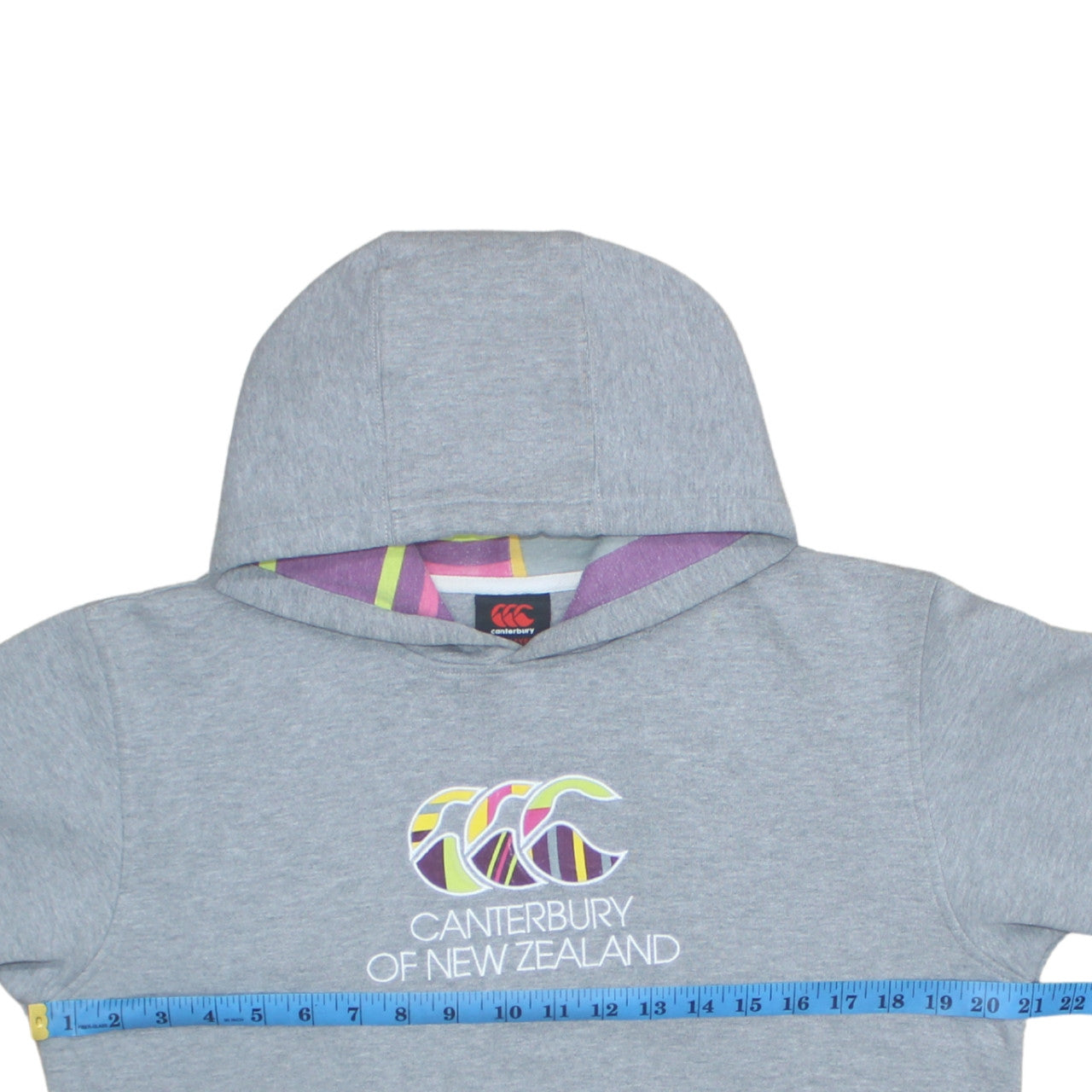 Canterbury Boys Grey Hoodie 14 Years Pullover Fleece Logo Sweatshirt