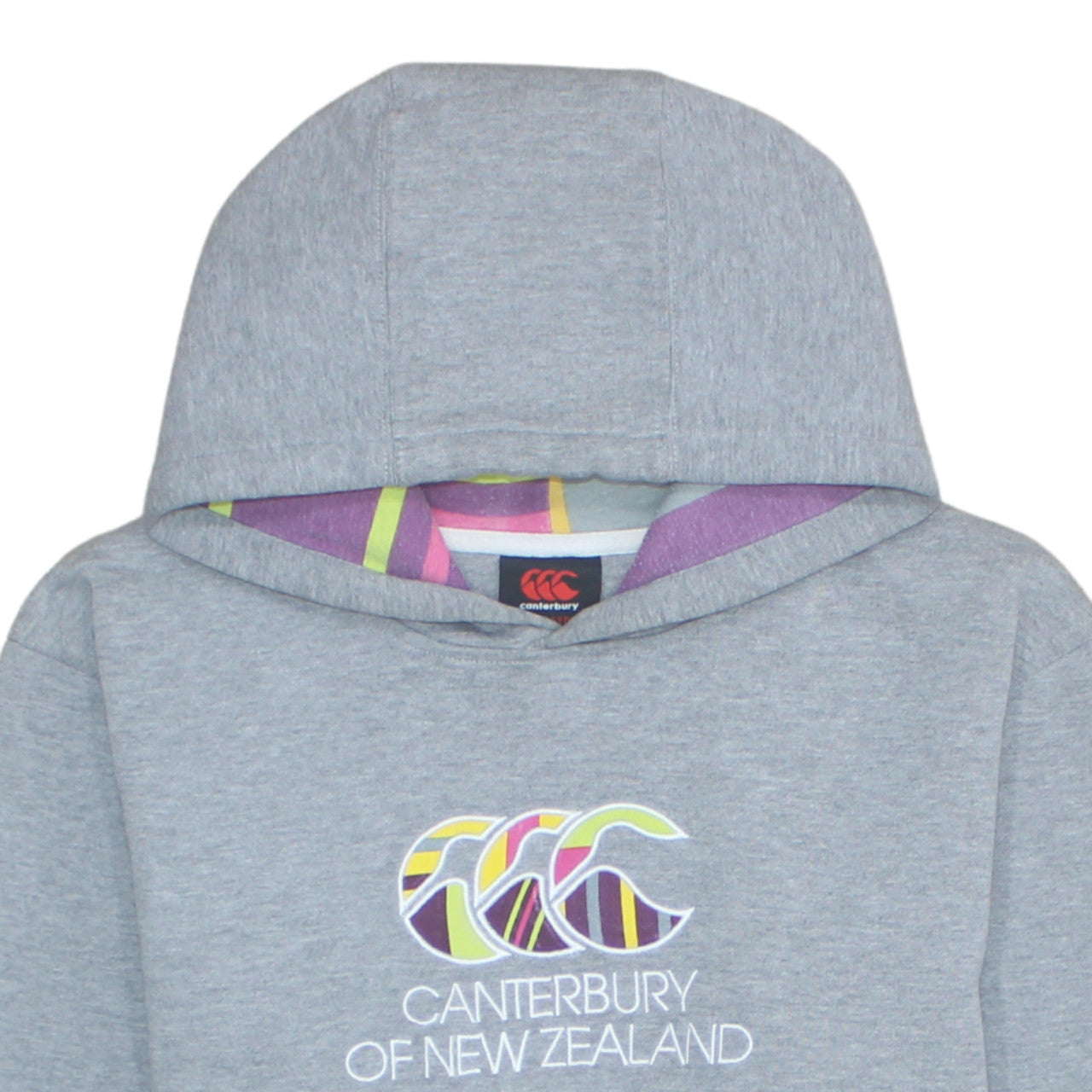 Canterbury Boys Grey Hoodie 14 Years Pullover Fleece Logo Sweatshirt