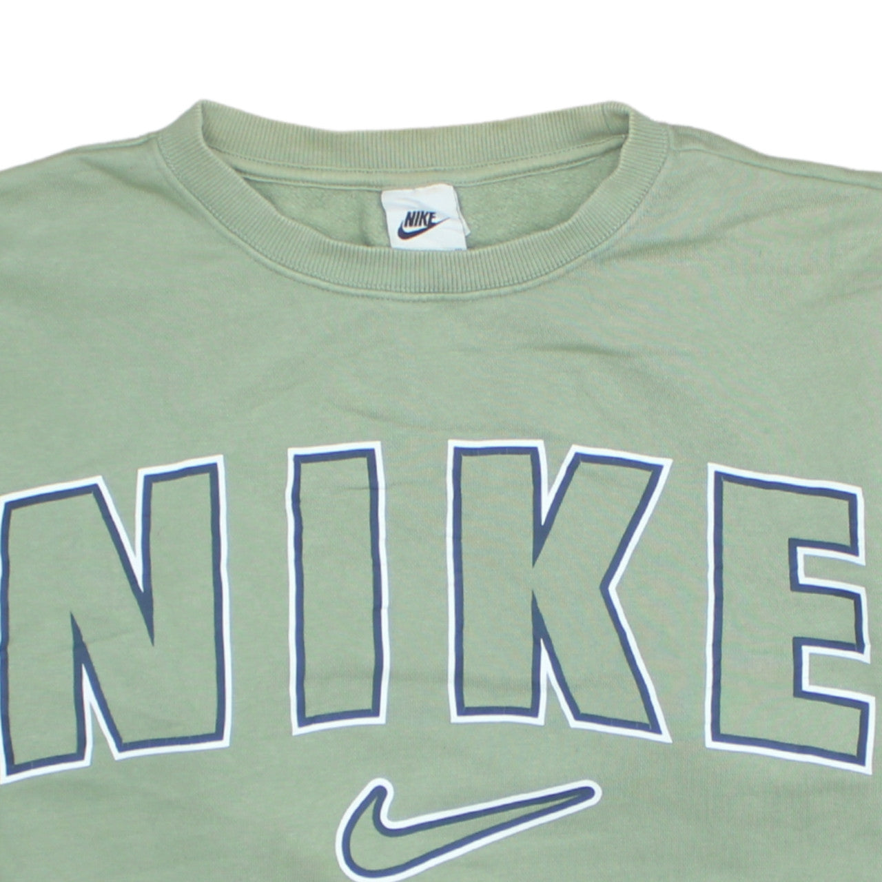 Nike Men's Green Small Pullover Logo Sweatshirt Regular Fit