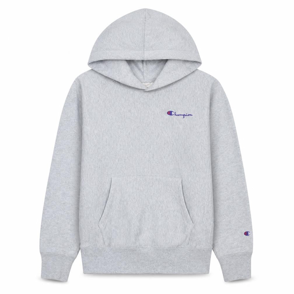 Champion Men's Grey Pullover Hoodie Size L Reverse Weave Sweatshirt