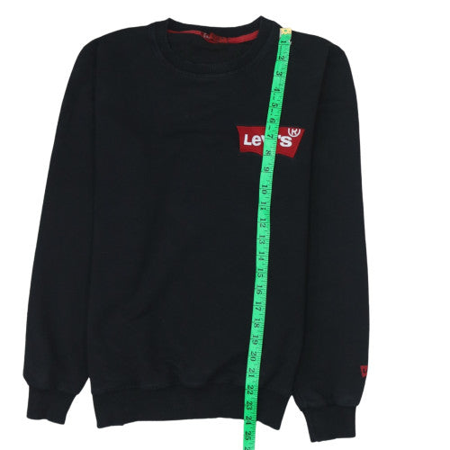 Levi's Men's Black Medium Crew Neck Pullover Sweatshirt