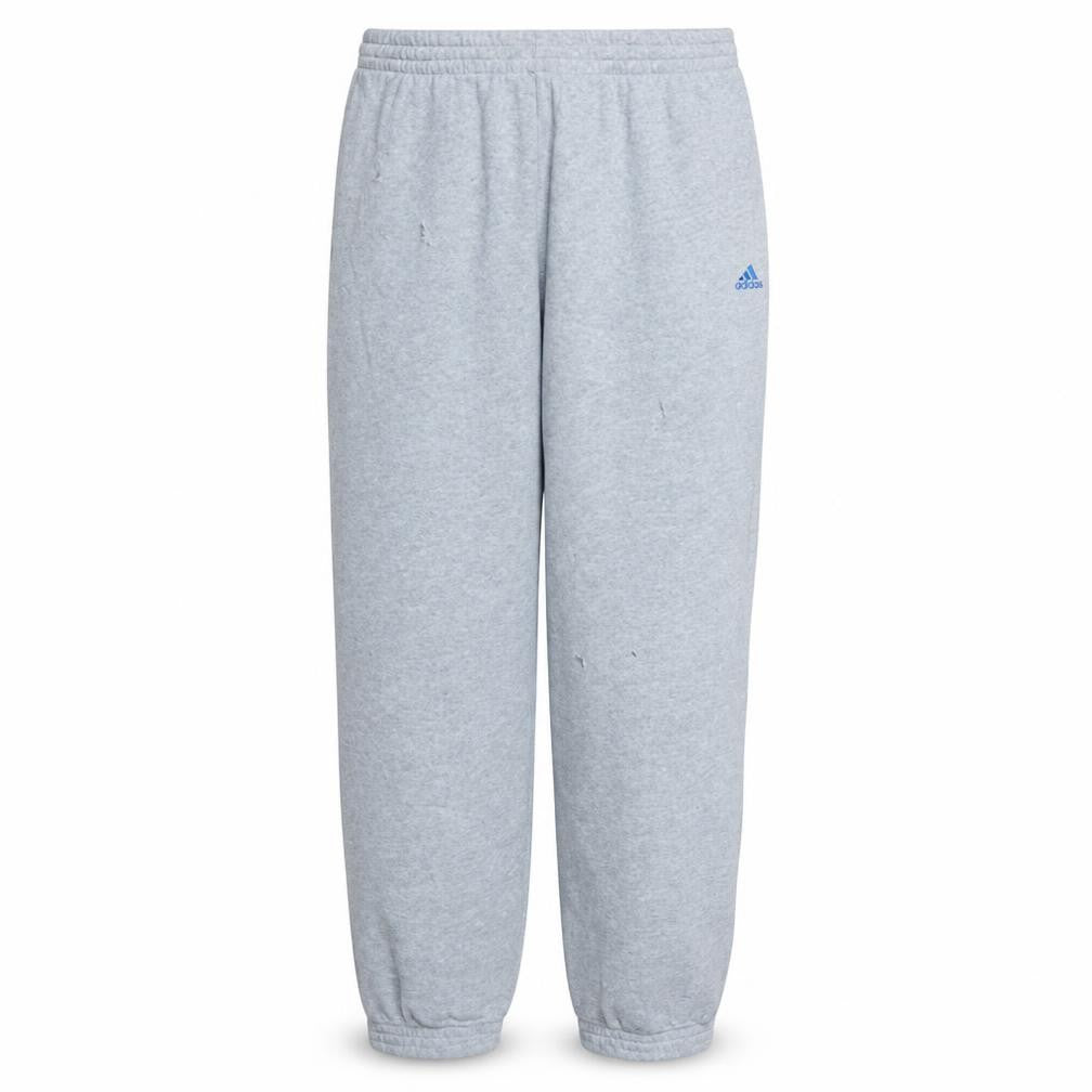 Front view of Adidas Men’s Grey Large Fleece Sweatpants Regular Fit