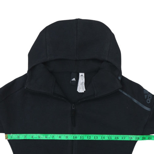 Adidas Women's Black Full Zip Hooded Sweatshirt Size M