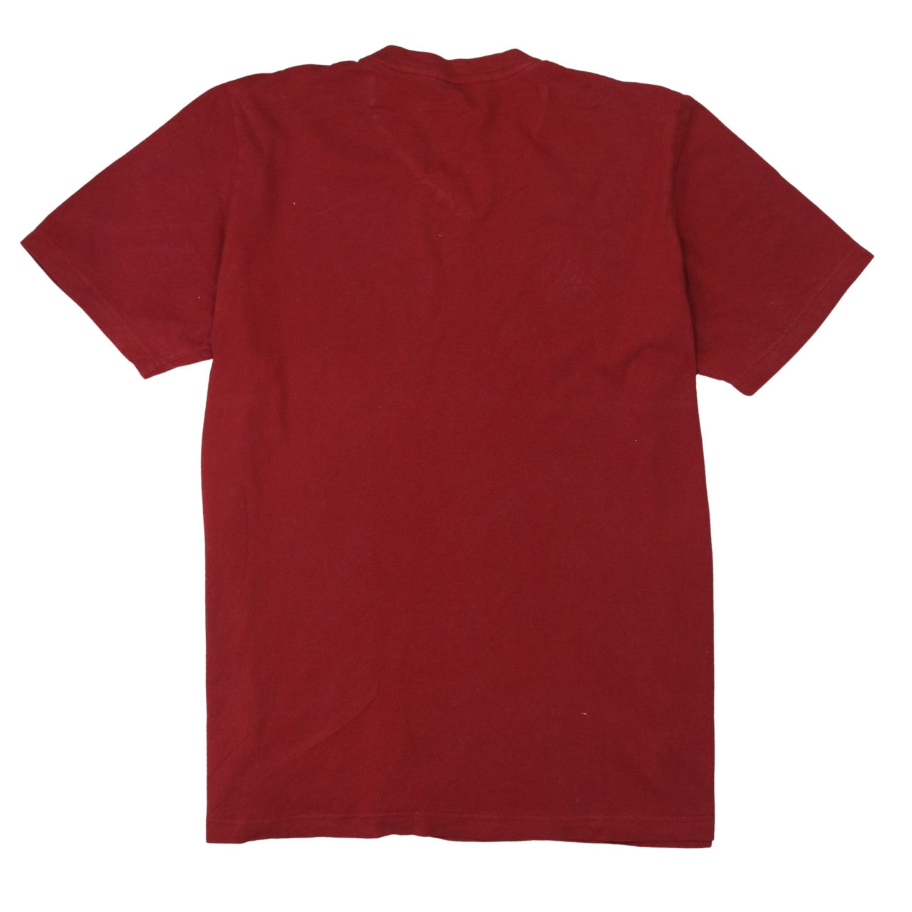 Adidas Men's Red V-Neck Short Sleeve Cotton T-Shirt XL