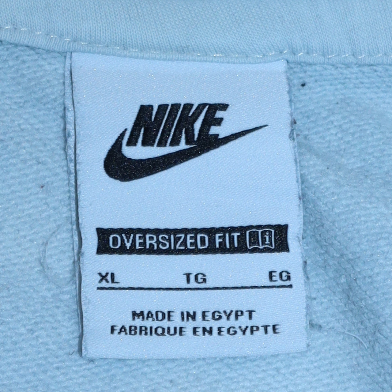 Nike Womens Blue Oversized 1/4 Zip Sweatshirt XL Cotton Blend