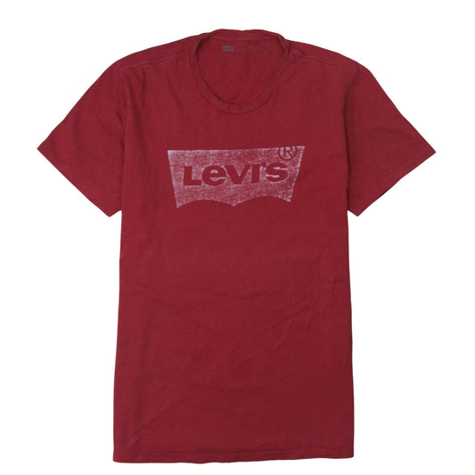 Levi's Men's Red Graphic Logo Crew Neck T-Shirt Size L