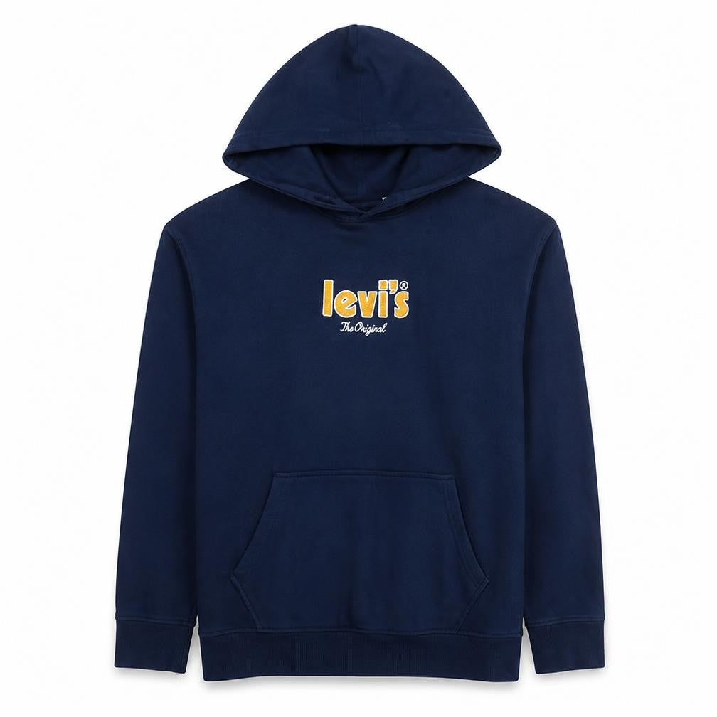 Levi's Men's Navy Blue Relaxed Fit Pullover Hoodie Size L