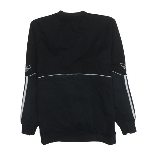 Adidas Men Black Crew Neck Pullover Sweatshirt Size M