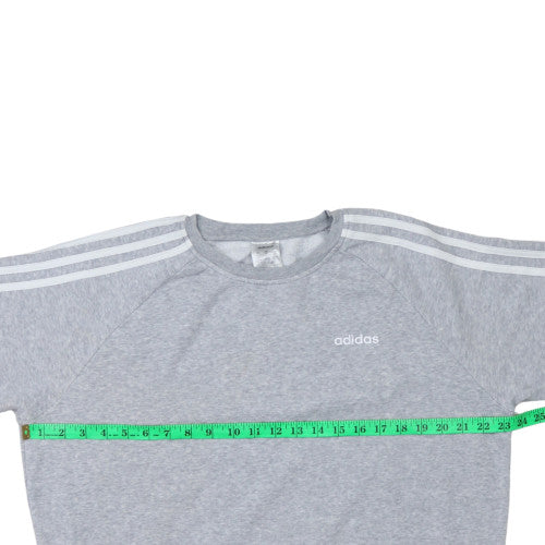 Adidas Womens Grey Crew Neck Sweatshirt Size 8-10 Cotton Blend