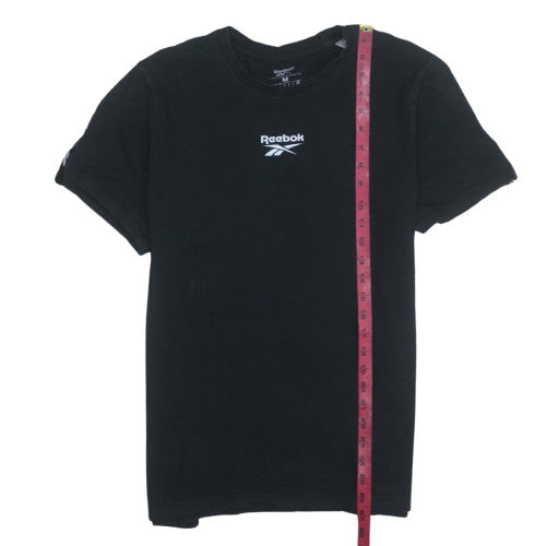 Reebok Men’s Black Cotton Crew Neck Sports T-Shirt Size M