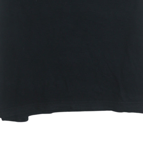 Reebok Men’s Black Cotton Crew Neck Sports T-Shirt Size M