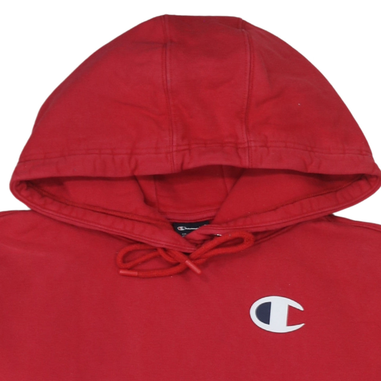 Champion Men's Red Pullover Hoodie Medium Logo Fleece Sweatshirt