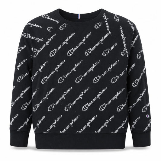 Champion Womens Black 2XL Pullover Logo Sweatshirt