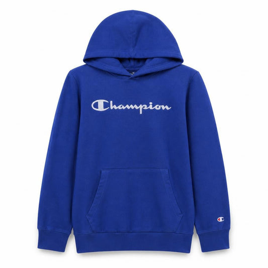 Champion Boys Blue Pullover Hoodie 13-14 Years Fleece Logo Sweatshirt