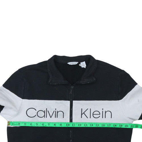 Calvin Klein Men’s Black Full Zip Track Jacket Size M Cotton Blend