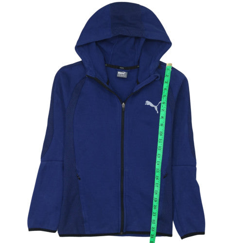 Puma Men's Blue Full Zip Hoodie Size S Sports Fleece Jacket