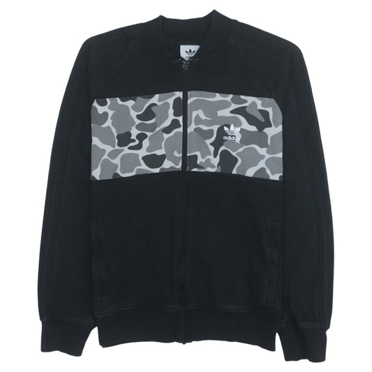 Adidas Men's Black Camo Full Zip Sweatshirt Size M