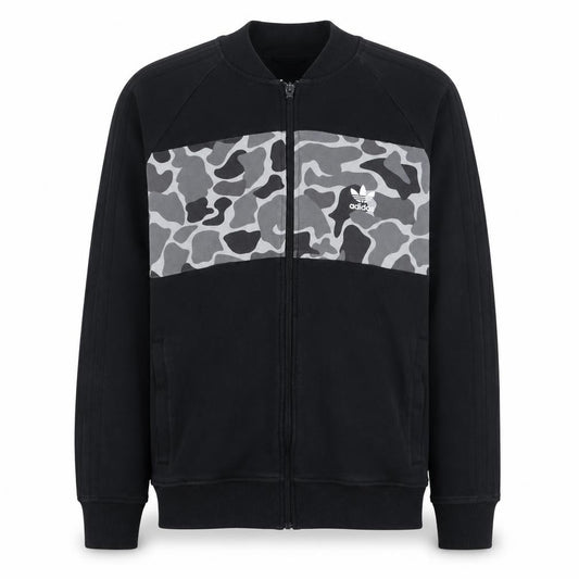 Adidas Men's Black Camo Full Zip Sweatshirt Size M