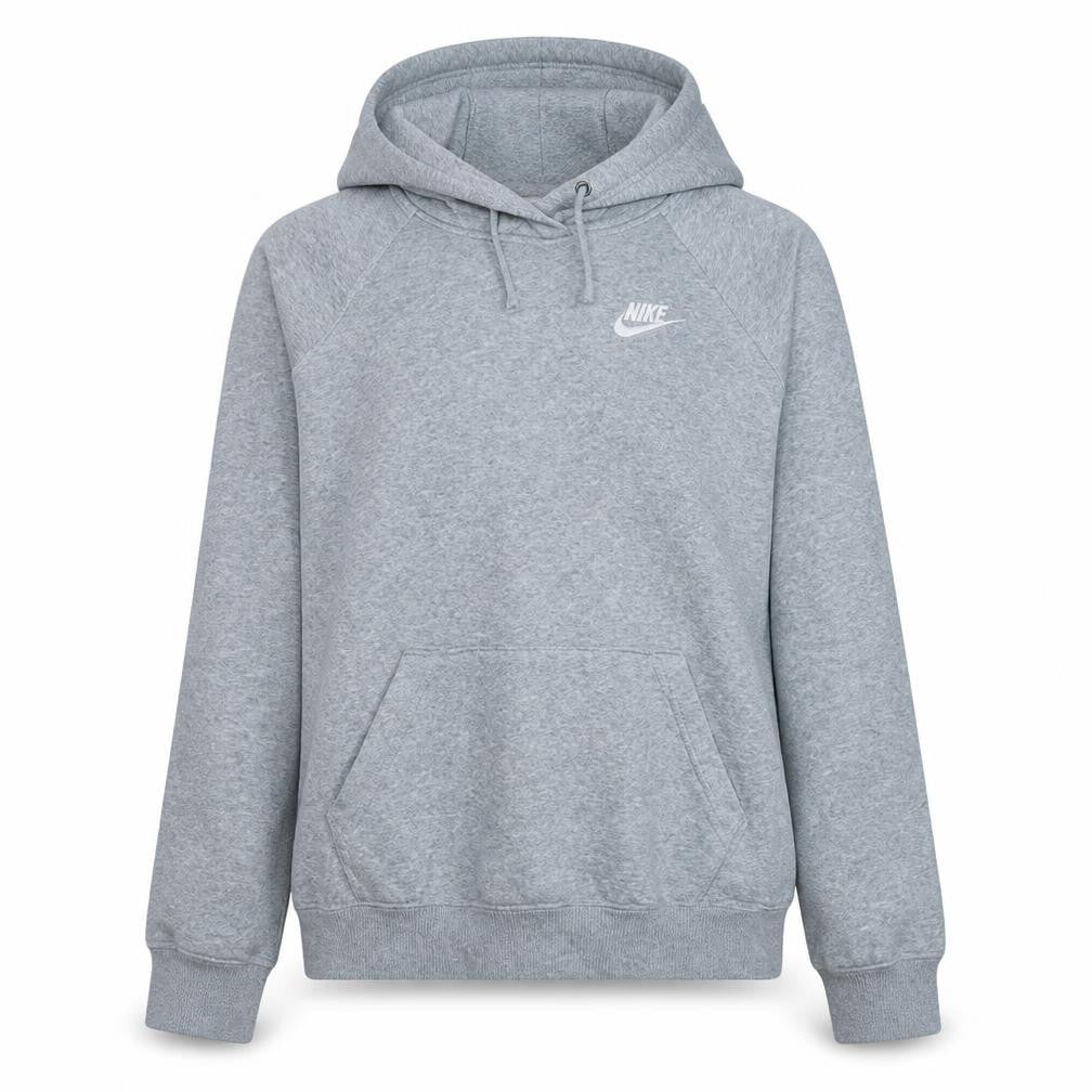 Nike Womens Grey XS Pullover Hoodie with Logo Front Pocket